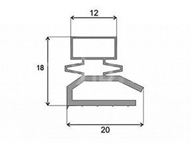 Уплотнитель 1150*570мм для холодильника Ока 3
